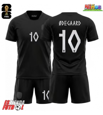 Noruega Martin Odegaard #10 Segunda Equipación Niños Mundial 2026 Manga Corta (+ Pantalones cortos)